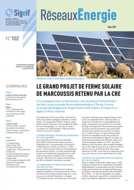 Projet de ferme solaire de MArcoussis retenu par la CRE