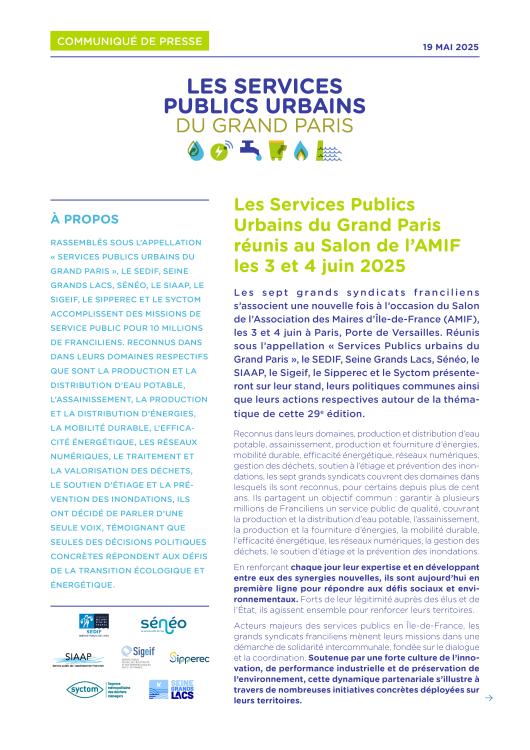COMMUNIQUÉ DE PRESSE 19 MAI 2025