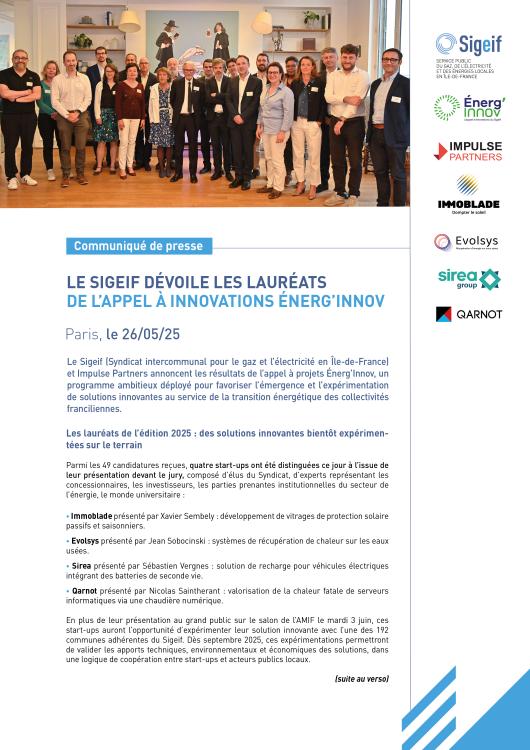 CP LAURÉATS ÉNERG' INNOV