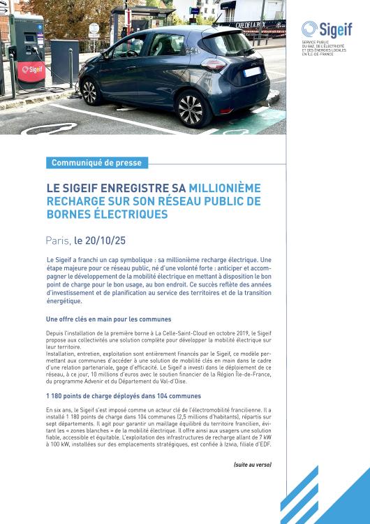 COMMUNIQUÉ DE PRESSE 20 OCTOBRE 2025 